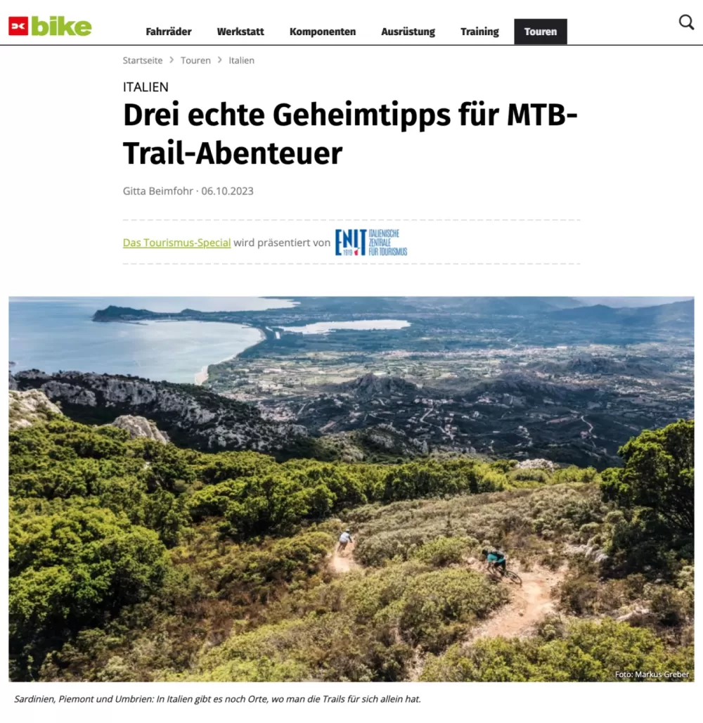 Italia. Tre consigli utili per gli appassionati di trail MTB - Delius Klasing Verlag - Bike - Monaco